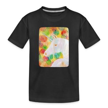 Regenbogen-Einhorn - Sonja Ariel von Staden - Kinder Premium Bio T-Shirt - Schwarz - Vorne