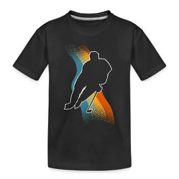 Eishockey - Kinder Premium Bio T-Shirt - Schwarz - Vorne