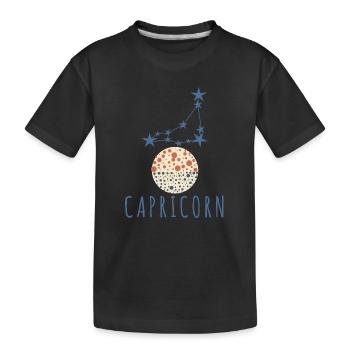 La constellation du Capricorne - T-shirt bio Premium Enfant - noir - Devant