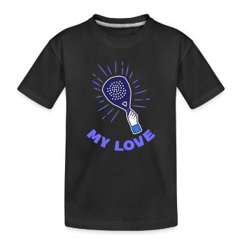 Déclaration de raquette Padel Serve Déclaration Sport - T-shirt bio Premium Enfant - noir - Devant