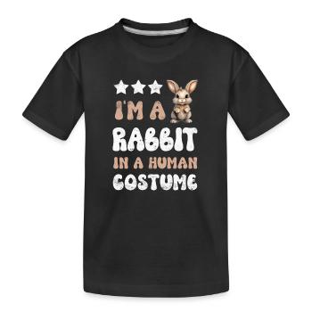 Rabbit Rabbit - Kids' Premium Organic T-Shirt - black - Front