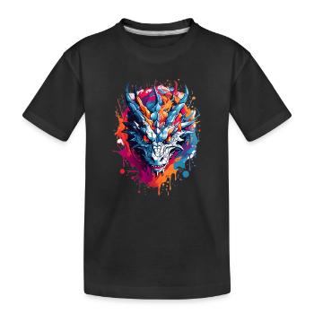 Cool Dragon - Kids' Premium Organic T-Shirt - black - Front