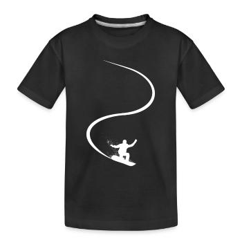 Snowboard, Piste, Sports d’hiver, Vacances au ski - T-shirt bio Premium Enfant - noir - Devant