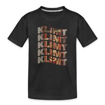 T-shirt Klimt effet vague - T-shirt bio Premium Enfant - noir - Devant