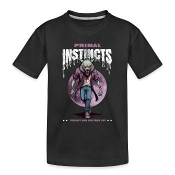 Loup-garou la nuit - T-shirt bio Premium Enfant - noir - Devant