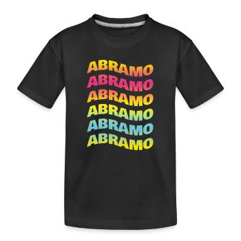 T-shirt Abraham texte effet de vague effet de vague - T-shirt bio Premium Enfant - noir - Devant