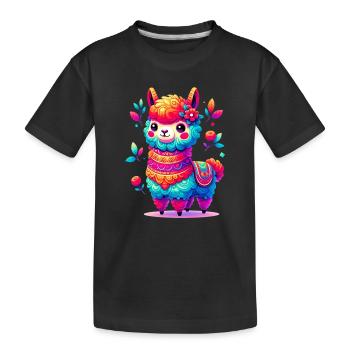 Alpaka - Kinder Premium Bio T-Shirt - Schwarz - Vorne
