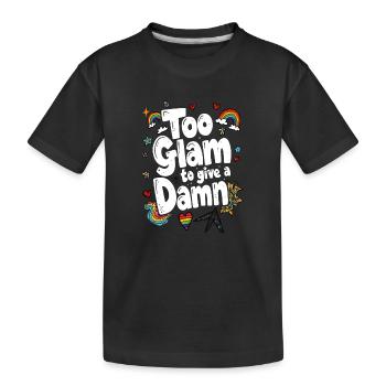 TROP GLAMOUR POUR S’EN SOUCIER - T-shirt bio Premium Enfant - noir - Devant