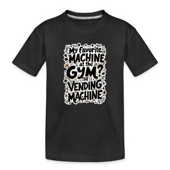 MEIN LIEBLINGSAUTOMAT IM FITNESSSTUDIO DER VERKAUFSAUTOMAT - Kinder Premium Bio T-Shirt - Schwarz - Vorne