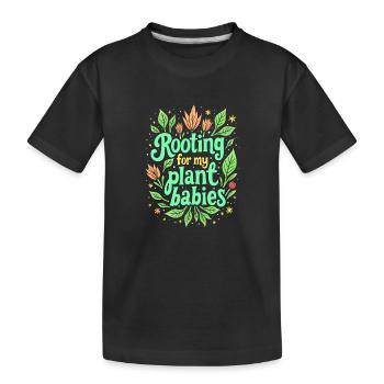ENRACINEMENT DE MES BÉBÉS PLANTES - T-shirt bio Premium Enfant - noir - Devant