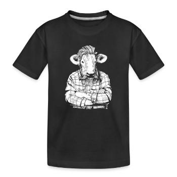 Mister Boeuf (version blanche) - T-shirt bio Premium Enfant - noir - Devant