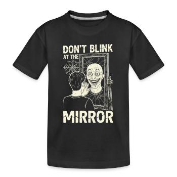 Horror Motiv Spiegelbild - Kinder Premium Bio T-Shirt - Schwarz - Vorne