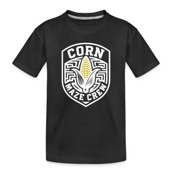 Labyrinthe de maïs Crew Spooky Labyrinthe de maïs d’Halloween - T-shirt bio Premium Enfant - noir - Devant