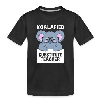 Professeur remplaçant Professeur remplaçant - T-shirt bio Premium Enfant - noir - Devant