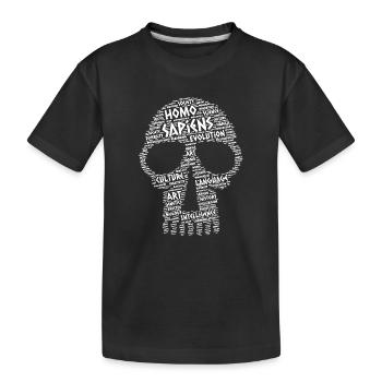 Homo sapiens-Wolke - Kinder Premium Bio T-Shirt - Schwarz - Vorne