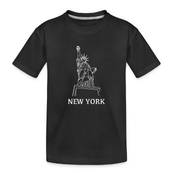 New_York_weiss - T-shirt bio Premium Enfant - noir - Devant