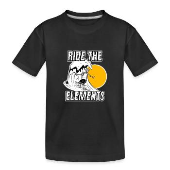 Squelette du Wave Rider - T-shirt bio Premium Enfant - noir - Devant