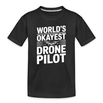 Der beste Drohnenpilot der Welt - Kinder Premium Bio T-Shirt - Schwarz - Vorne