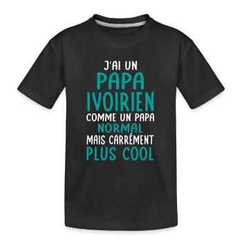 J'ai un papa Ivoirien plus cool - T-shirt bio Premium Enfant - noir - Devant