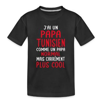 J'ai un papa Tunisien plus cool - T-shirt bio Premium Enfant - noir - Devant