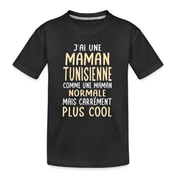 J'ai une maman Tunisienne plus cool - T-shirt bio Premium Enfant - noir - Devant