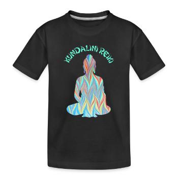 kundalini reiki mit buddha e 70 - Kinder Premium Bio T-Shirt - Schwarz - Vorne