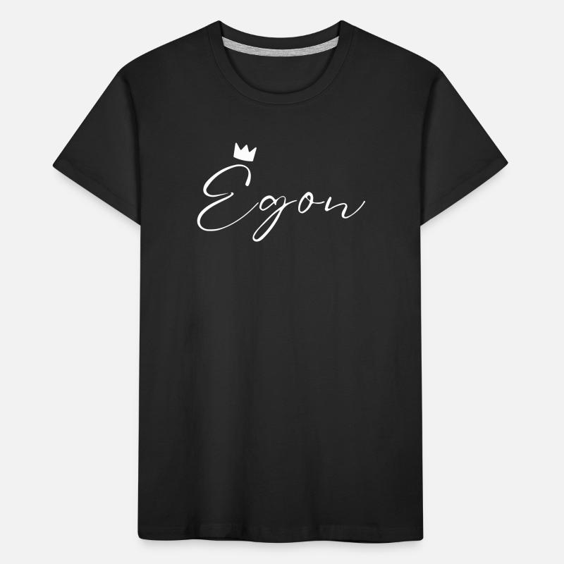Egon Nom avec E Nom du garçon Garçon Naissance Bébé Garçon T-shirt bio Premium Enfant
