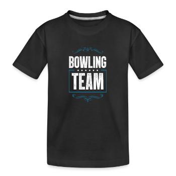 Équipe de bowling - T-shirt bio Premium Enfant - noir - Devant