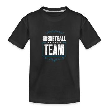 Équipe de basket-ball - T-shirt bio Premium Enfant - noir - Devant