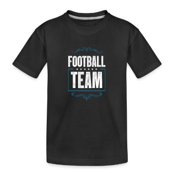 Football Team - Kids' Premium Organic T-Shirt - black - Front