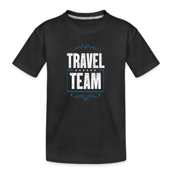 Travel Team - Kinder Premium Bio T-Shirt - Schwarz - Vorne