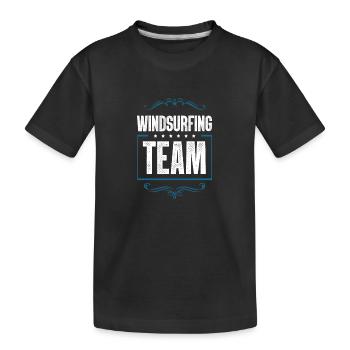 Windsurfing Team - Kinder Premium Bio T-Shirt - Schwarz - Vorne