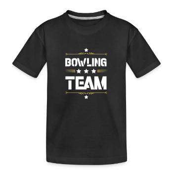 Équipe de bowling - T-shirt bio Premium Enfant - noir - Devant