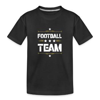 Football Team - Kids' Premium Organic T-Shirt - black - Front