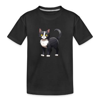 Chat mignon - T-shirt bio Premium Enfant - noir - Devant