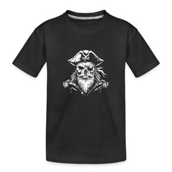 Pirate Skull - Kids' Premium Organic T-Shirt - black - Front
