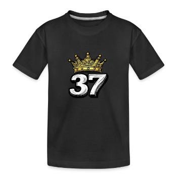 37 Nombre Couronne - T-shirt bio Premium Enfant - noir - Devant
