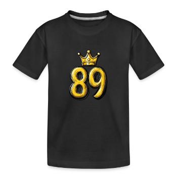 89 Couronne de chiffres - T-shirt bio Premium Enfant - noir - Devant