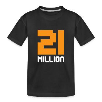 21 millions de bitcoins - T-shirt bio Premium Enfant - noir - Devant