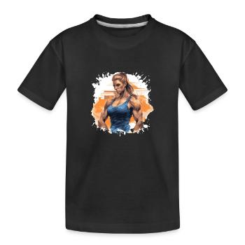 Fitness Muscles Bodybuilder - T-shirt bio Premium Enfant - noir - Devant