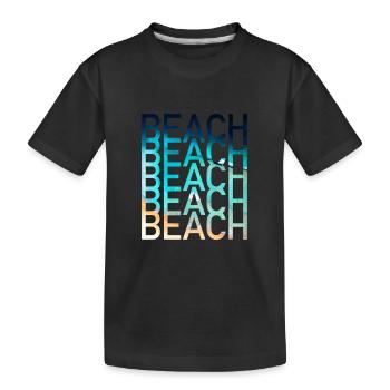 Beach Sommer - Kinder Premium Bio T-Shirt - Schwarz - Vorne