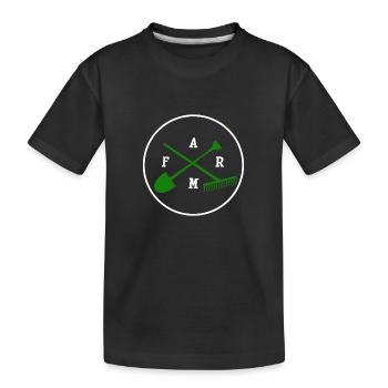 Ferme avec des outils - ferme avec des outils - T-shirt bio Premium Enfant - noir - Devant