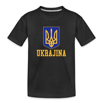 Ukraine - Kinder Premium Bio T-Shirt - Schwarz - Vorne
