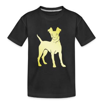 Pinscher Hund Silhouette - Kinder Premium Bio T-Shirt - Schwarz - Vorne