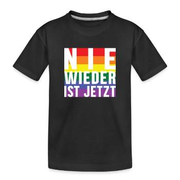 Plus jamais le lettrage Pride - T-shirt bio Premium Enfant - noir - Devant