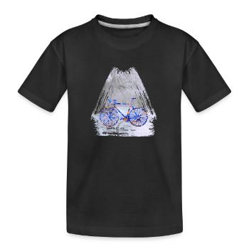 bicycle winter e 112 - Kids' Premium Organic T-Shirt - black - Front