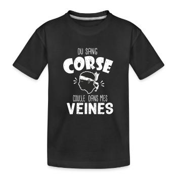 Corse origine corse naissance bébé Corse - T-shirt bio Premium Enfant - noir - Devant