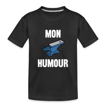 mon humour - T-shirt bio Premium Enfant - noir - Devant