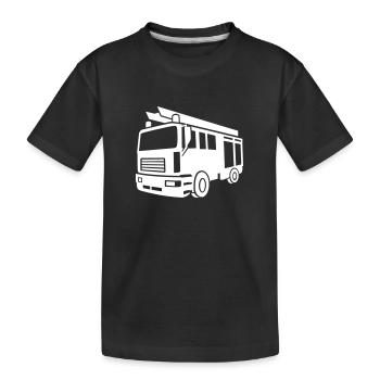 Feuerwehr - Kinder Premium Bio T-Shirt - Schwarz - Vorne