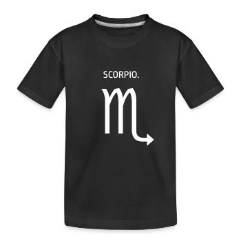Signe du zodiaque Horoscope Scorpion Signe du zodiaque Du Scorpion - T-shirt bio Premium Enfant - noir - Devant